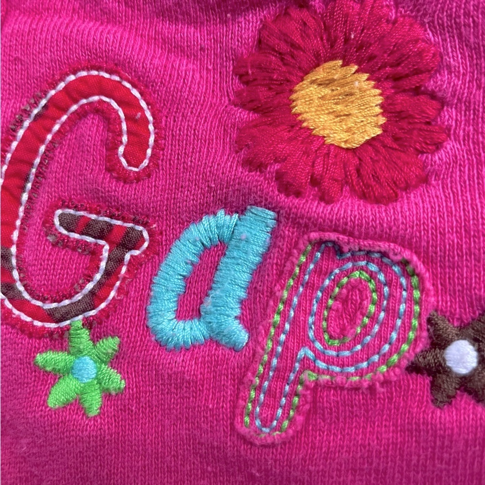 4/$20💥🌸 Embroidered Flowers Full Zip Up Hoodie Sweatshirt, Baby Gap Embroidery